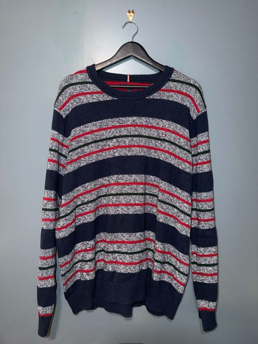 Tommy Hilfiger Men's Multicolor Striped Crewneck Sweater Size XXL